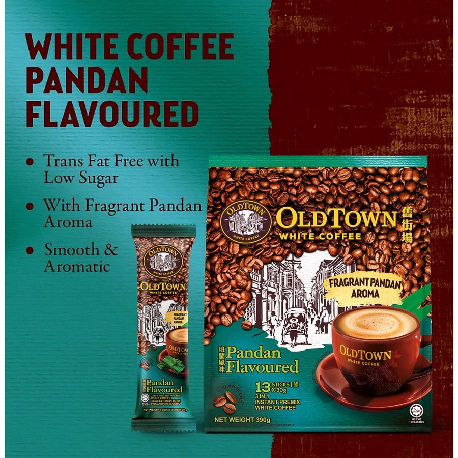 OLDTOWN Instant Premix White Coffee Pandan